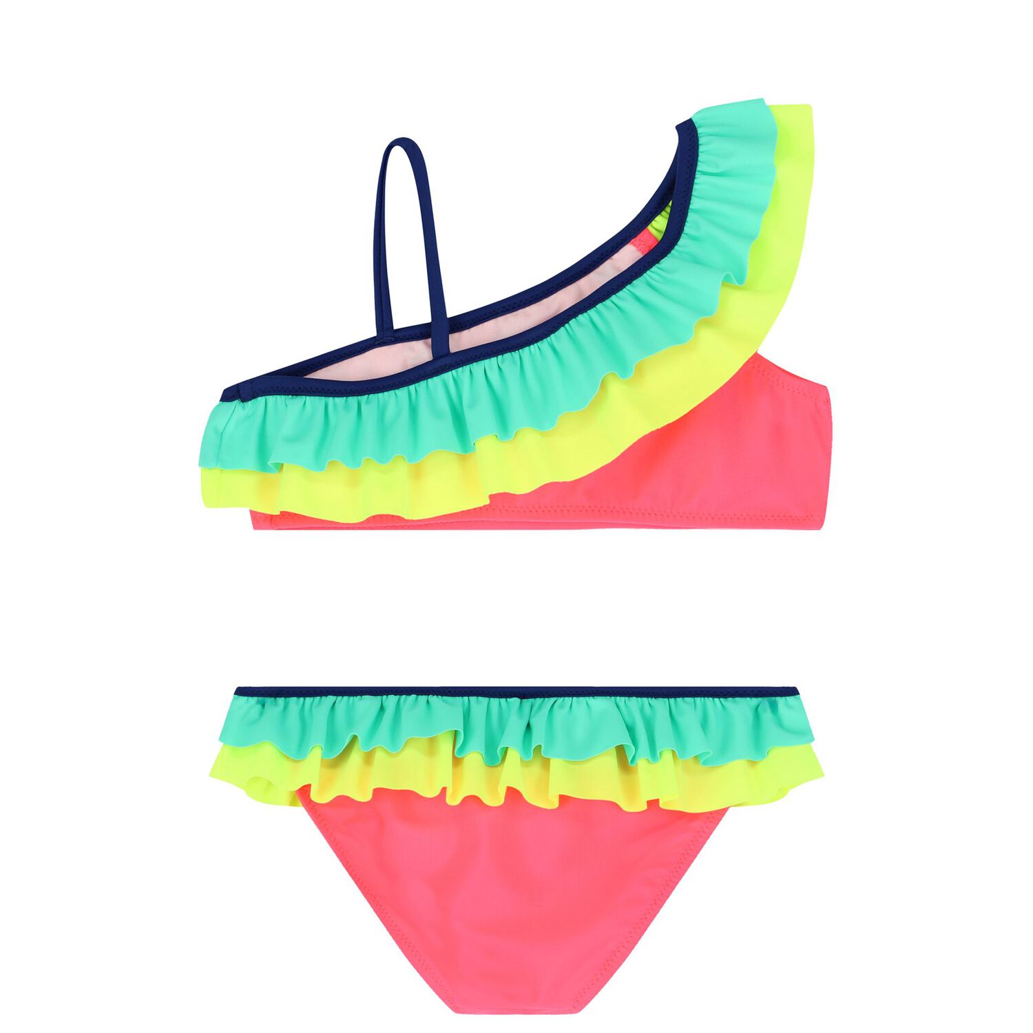 Girls Multi-Coloured Frill Bikini, 1, hi-res image number null
