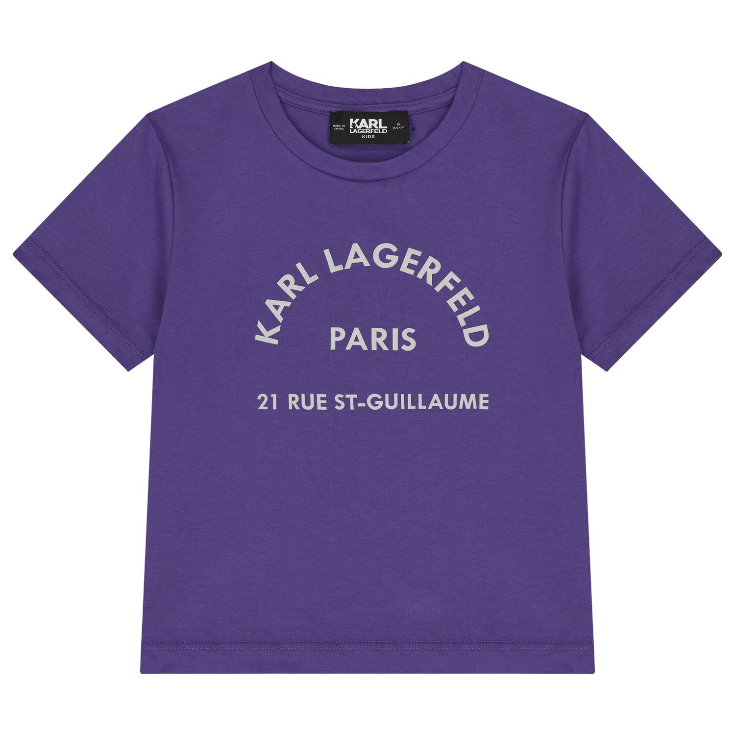 Girls Purple Logo T-Shirt, 3, hi-res image number null