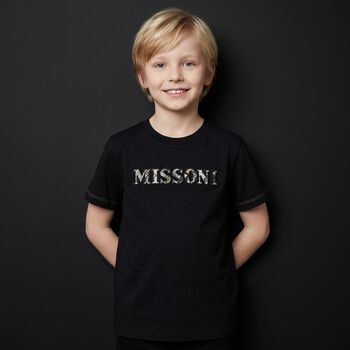 Boys Black Logo T-Shirt
