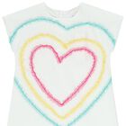 Girls White Heart Dress, 1, hi-res