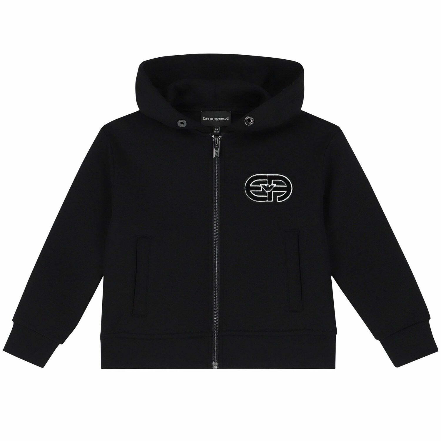 Boys Black Logo Zip up Top, 1, hi-res image number null