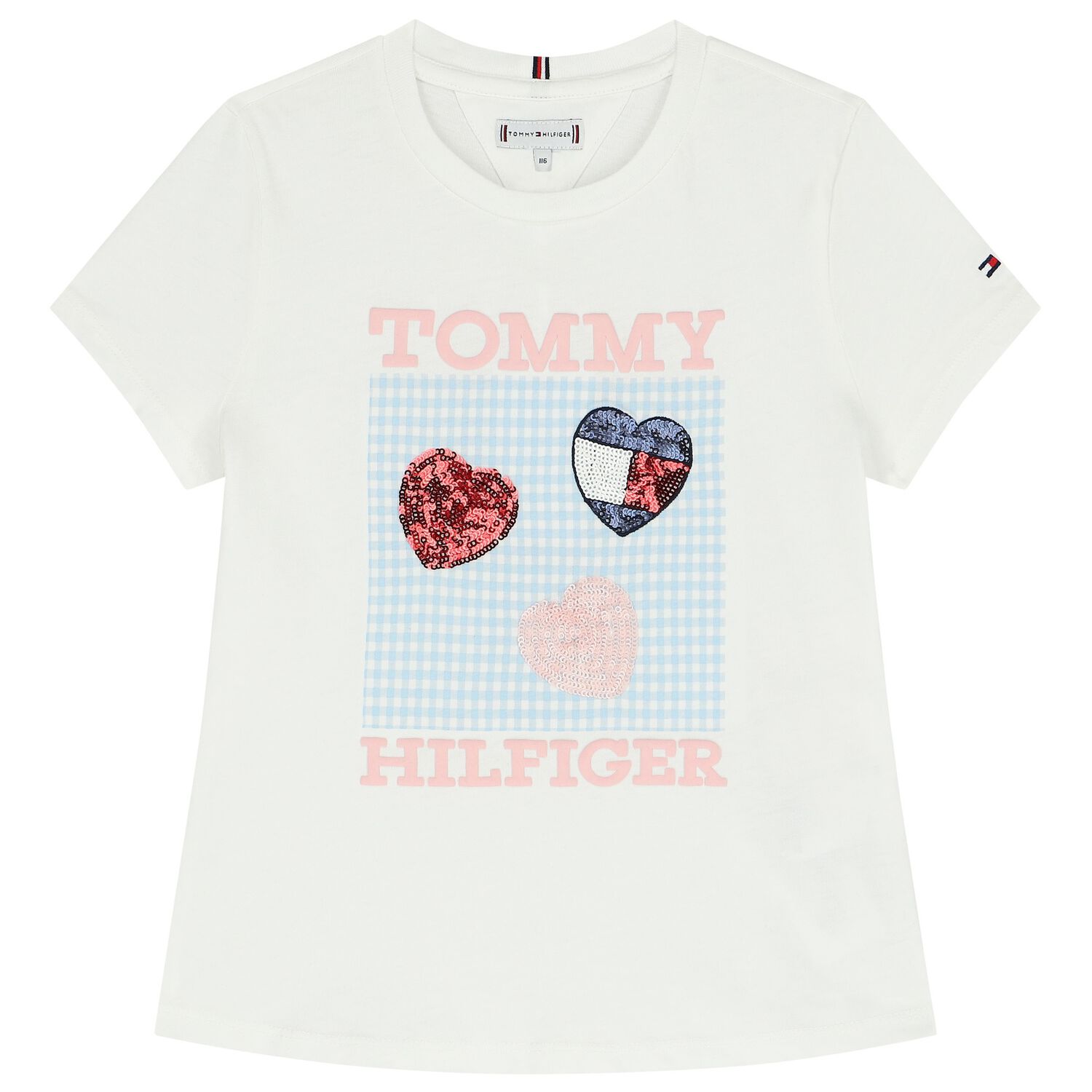 Girls White Logo T-Shirt, 2, hi-res image number null