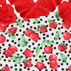Younger Girls White & Red Fruits Swimsuit, 1, hi-res