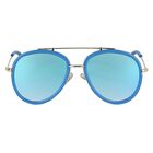 Girls Blue Aviator Sunglasses, 4, hi-res