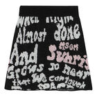 Girls Black Knitted Skirt, 1, hi-res