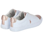 Girls White Logo Trainers, 1, hi-res