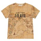 Boys Beige Geo Map T-Shirt, 1, hi-res