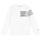 Boys White Logo Sweatshirt, 1, hi-res