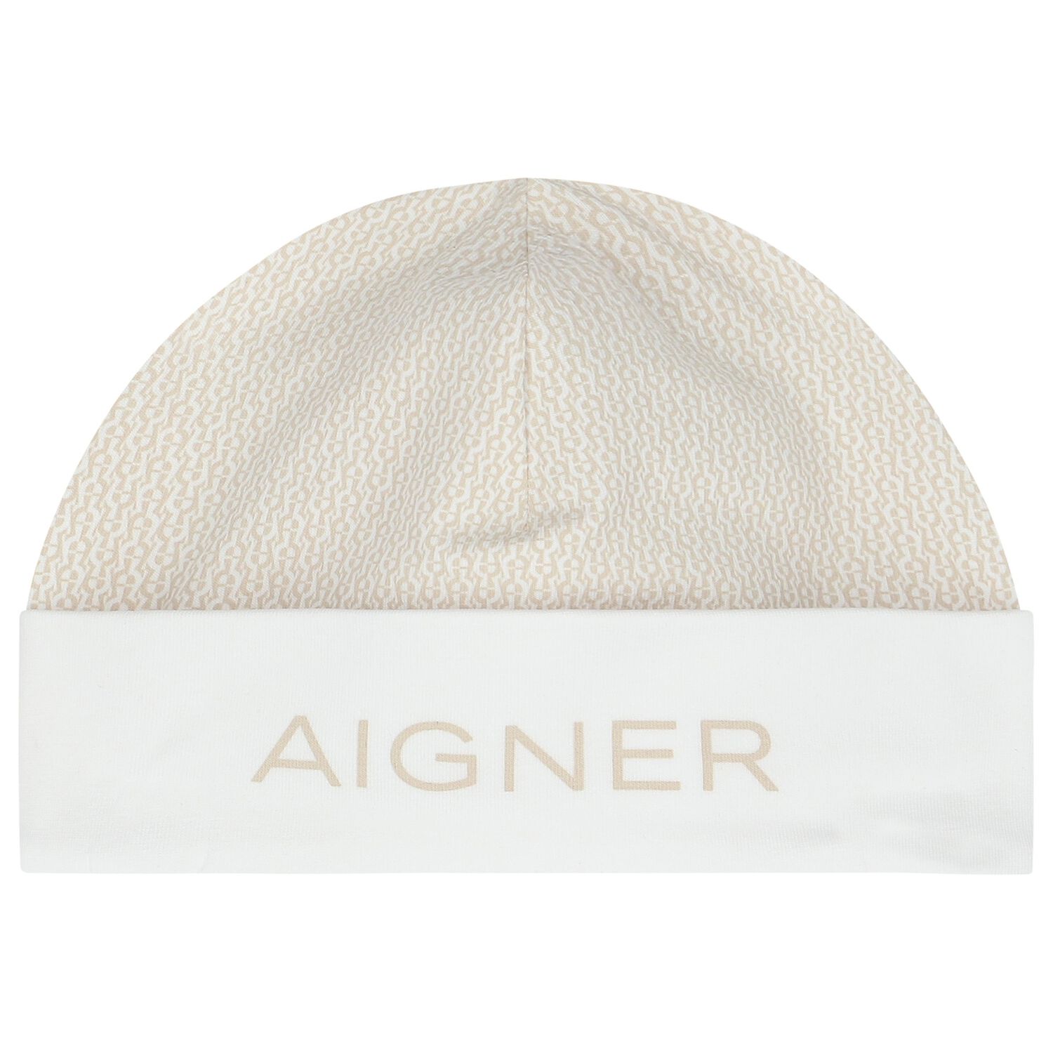 White & Beige Logo Baby Hat, 1, hi-res image number null