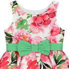 Girls Ivory & Pink Floral Dress, 1, hi-res