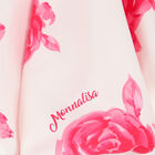 Girls Ivory & Pink Floral Skirt, 1, hi-res