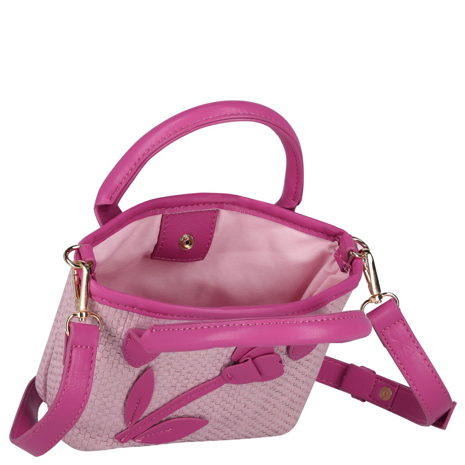 Girls Pink Flower Handbag (16cm), 3, hi-res image number null