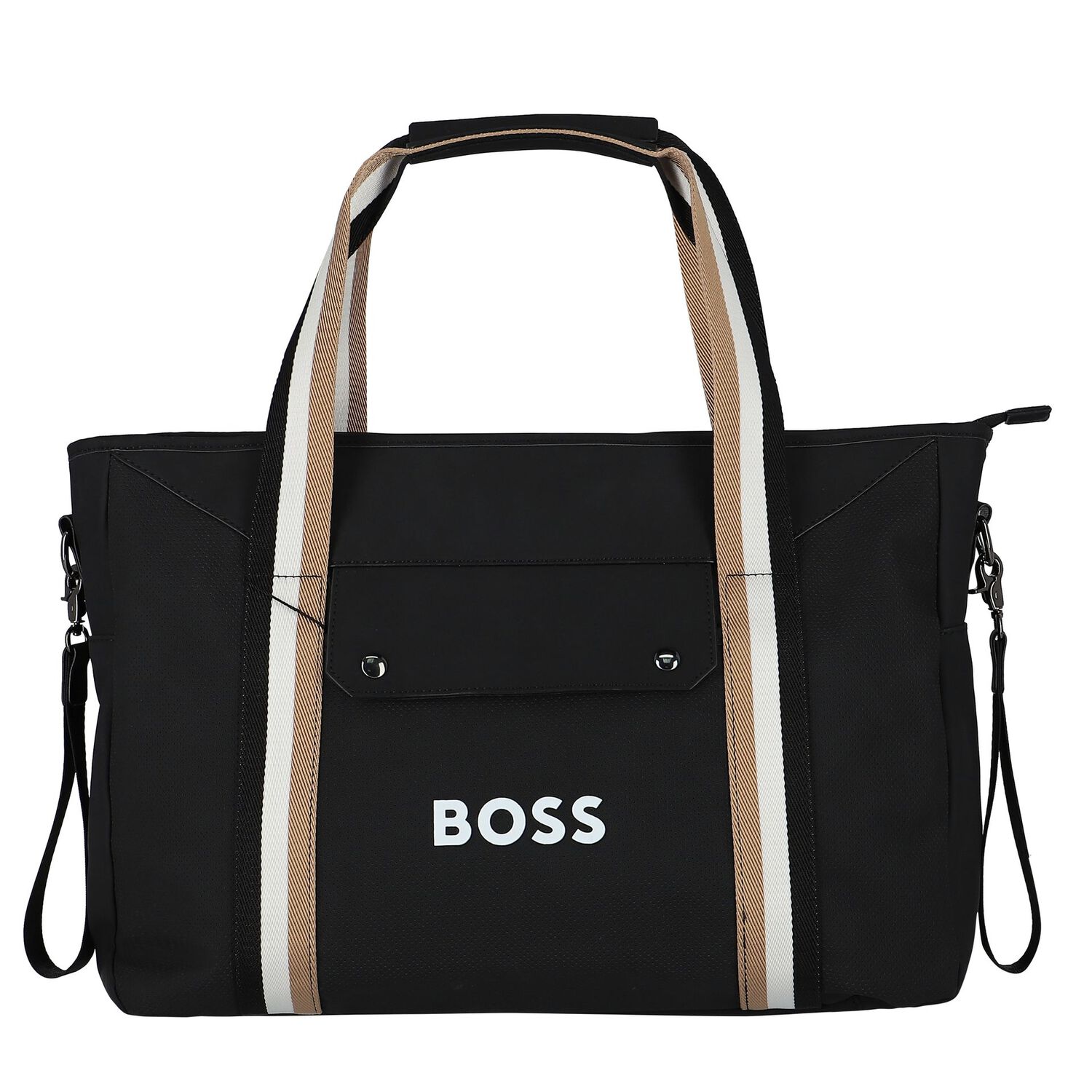 Black Logo Baby Changing Bag, 1, hi-res