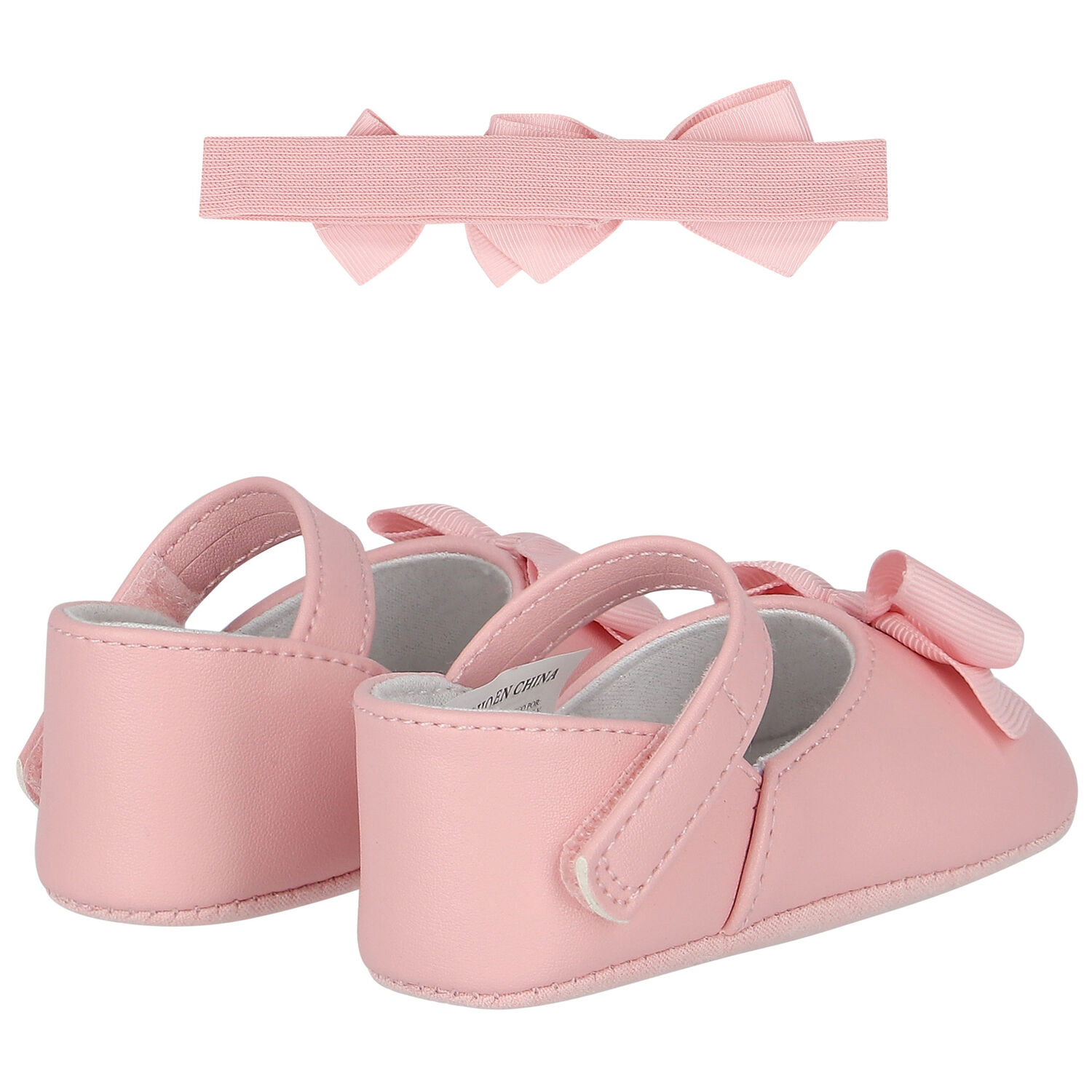 Baby Girls Pink Bow Pre Walker Shoes Set, 1, hi-res