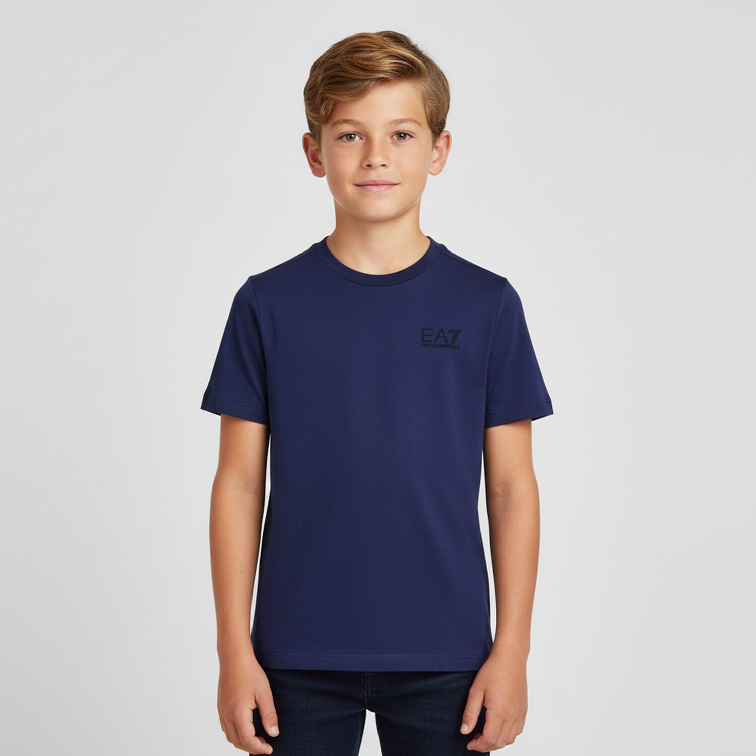 Boys Blue Logo T-Shirt, 8, hi-res