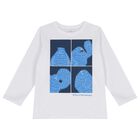 Boys White & Blue Yeti Long Sleeve Top, 1, hi-res