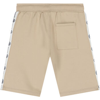 Younger Boys Beige Logo Shorts