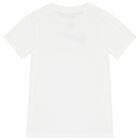 Boys White Logo T-Shirt, 3, hi-res
