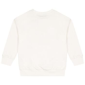 Girls Ivory Bag Logo Sweatshirt