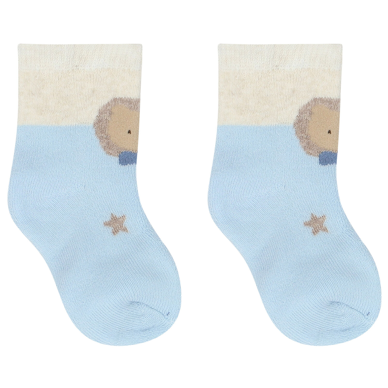 Baby Boys Blue & Ivory Socks ( 4-Pack ), 1, hi-res image number null