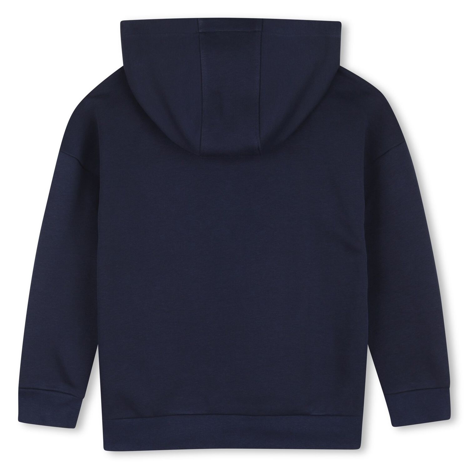 Boys Navy Blue Logo Hooded Top, 3, hi-res