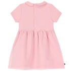 Baby Girls Pink Logo Dress, 1, hi-res