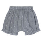 Younger Girls White & Blue Shorts Set, 1, hi-res