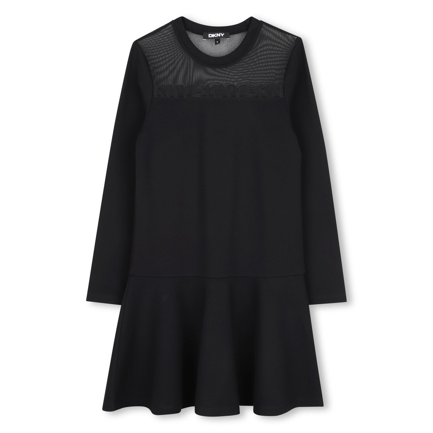 Girls Mini Me Black Logo Dress, 1, hi-res