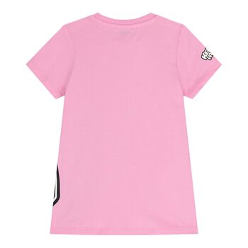 Younger Girls Pink Bubble Tiger Logo Dress