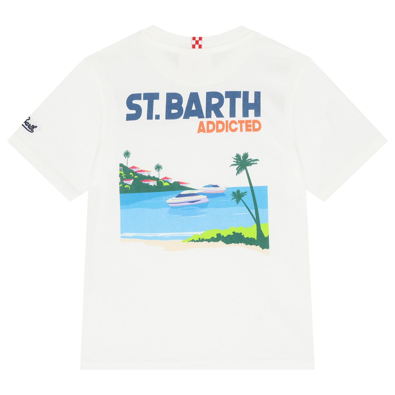 Boys White Logo Print T-Shirt, 1, hi-res image number null