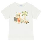 Boys White, Green & Orange Shorts Set, 1, hi-res