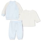 Younger Blue & Ivory Logo Tracksuit Set, 1, hi-res
