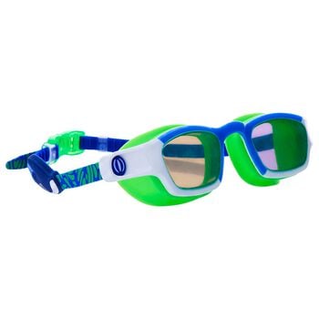 Boys Green, Blue & White Swimming Goggles
