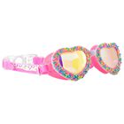 Girls Pink Heart Swimming Goggles, 1, hi-res