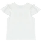 Girls White Sequin T-Shirt, 1, hi-res