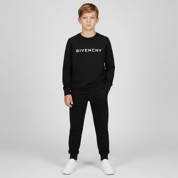 Boys Black Logo Joggers