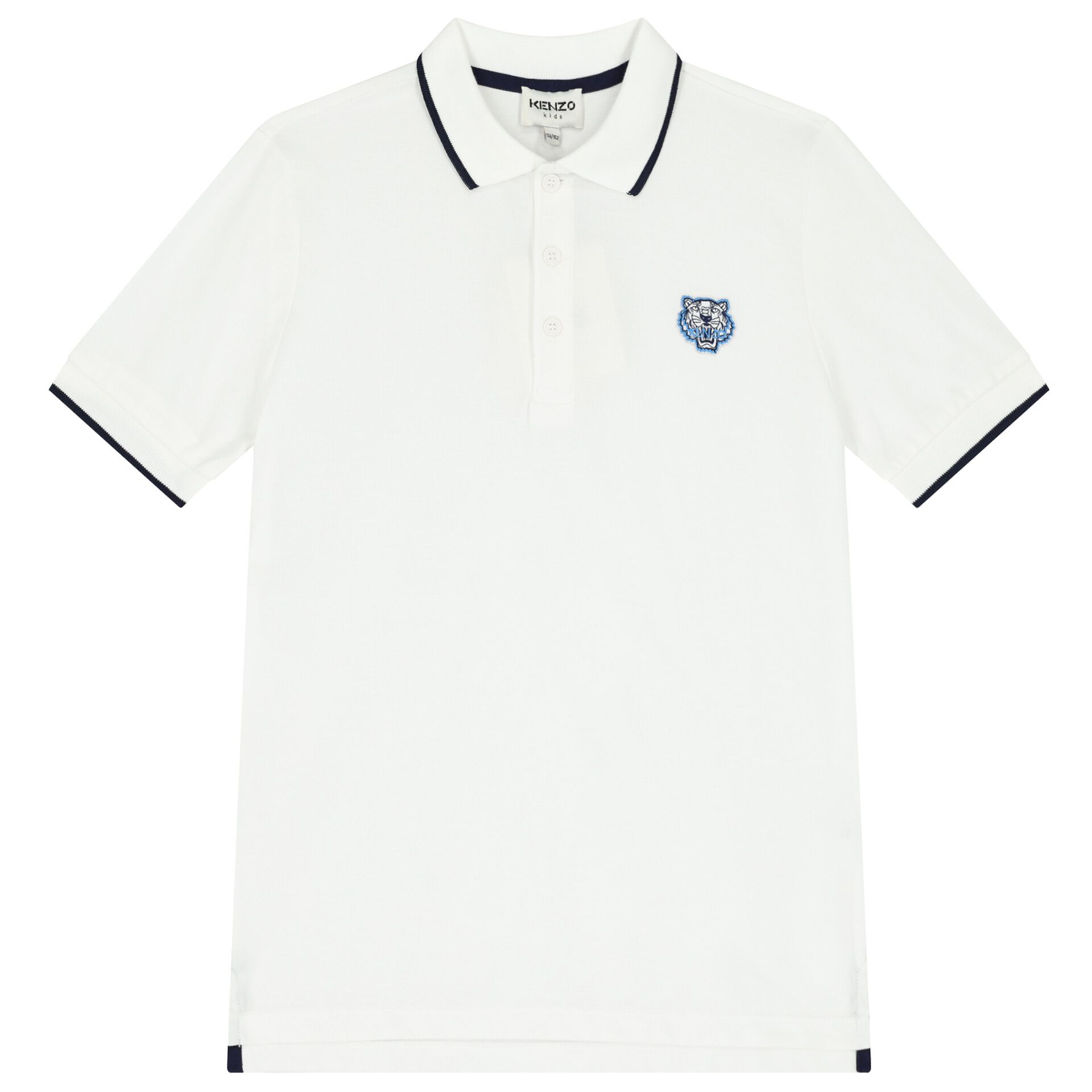 KENZO KIDS Boys White Logo Polo Shirt Junior Couture UK