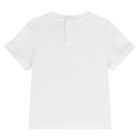 Younger Boys White Logo T-Shirt, 1, hi-res