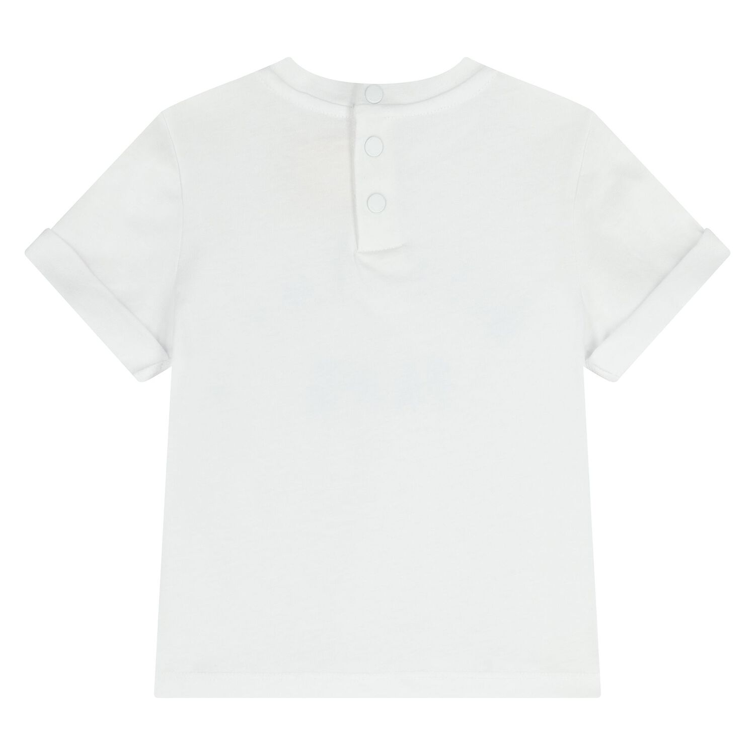 Younger Boys White Logo T-Shirt, 1, hi-res