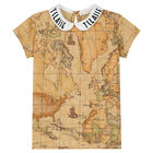 Girls Beige Geo Map T-Shirt, 1, hi-res