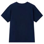 Boys Navy Blue Robot T-Shirt, 2, hi-res