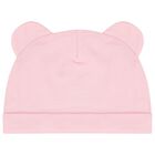 Baby Girls Pink & White Teddy Bear Logo Babygrow Gift Set, 4, hi-res