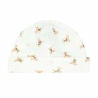Baby Girls White Printed Hat, 1, hi-res
