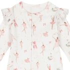Baby Girls White & Pink Opera Babygrow, 1, hi-res