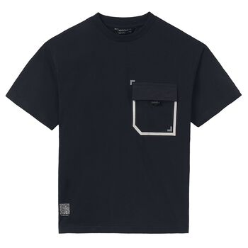 Boys Black Cotton T-Shirt