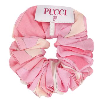 Girls Pink & Ivory Iride Scrunchie