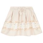 Girls Ivory Carousel Skirt Set, 2, hi-res
