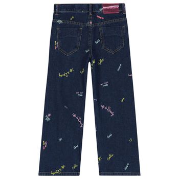 Girls Navy Blue Denim Jeans