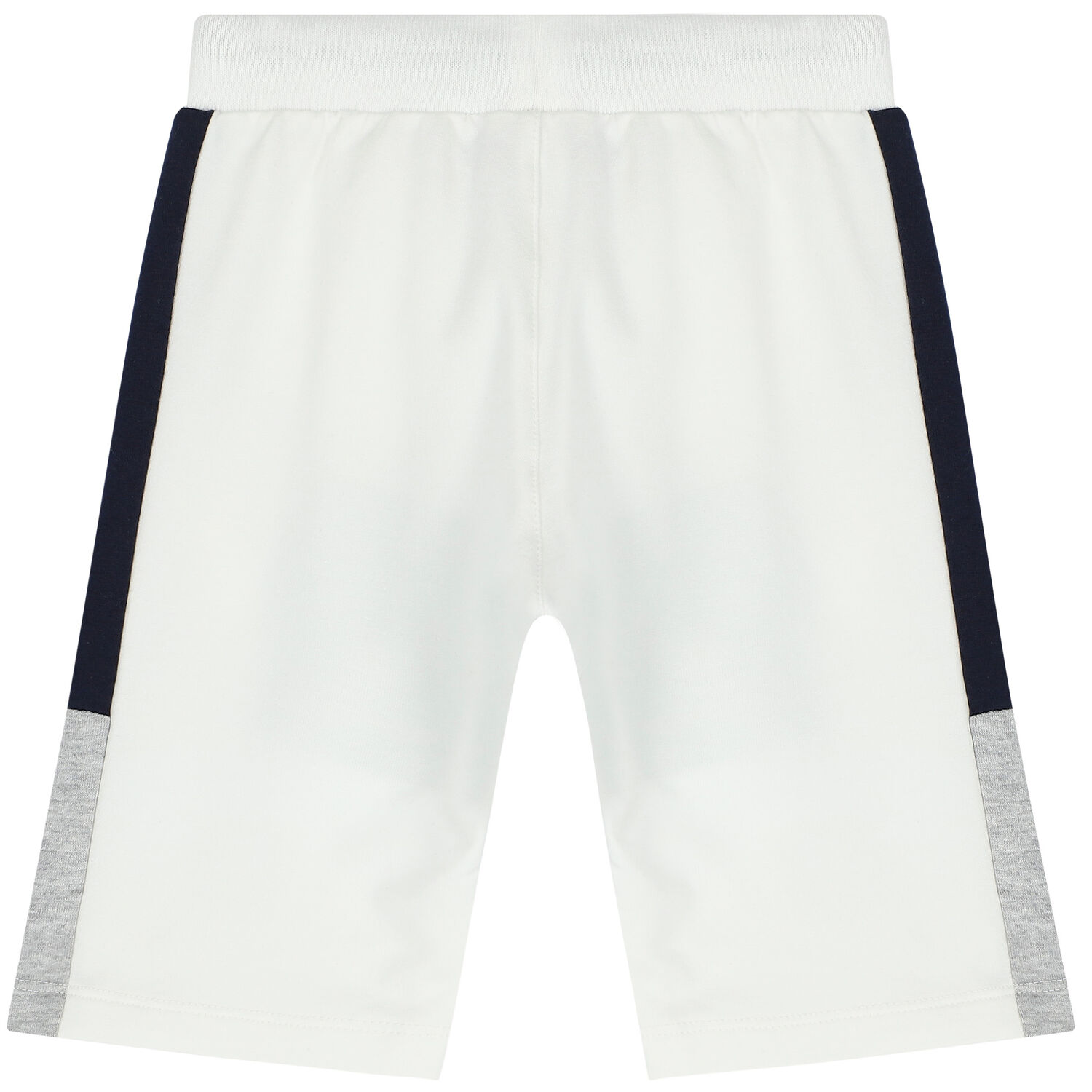 Younger Boys White Logo Shorts , 1, hi-res