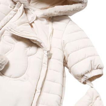 Beige Logo Snowsuit